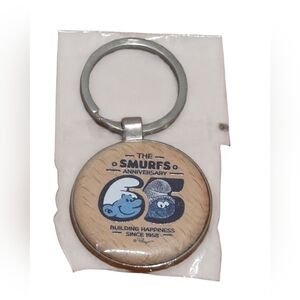 The Smurfs 65th Anniversary Cartoon Collectible Keyring/Keychain New In Package